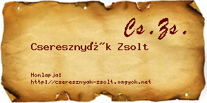 Cseresznyák Zsolt névjegykártya
