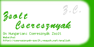 zsolt cseresznyak business card