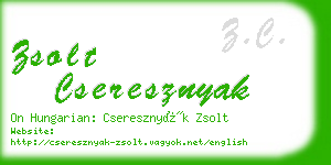 zsolt cseresznyak business card